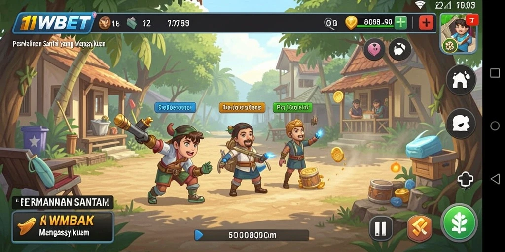 Tampilan gameplay santai 11WBET yang mengasyikkan dan penuh warna.
