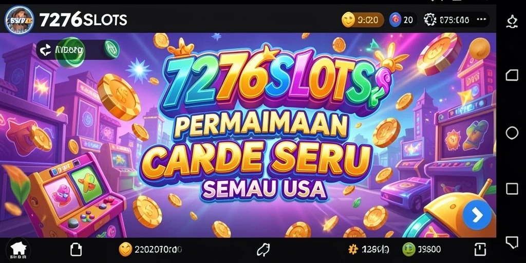 Screenshot utama 7276SLOTS menampilkan gameplay seru dan tema menarik.