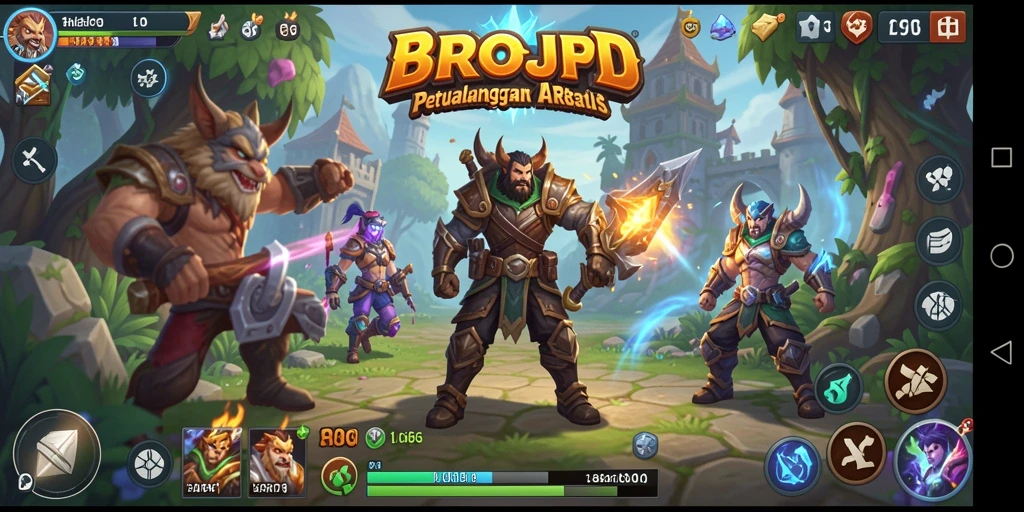 Tampilan screenshot BROJP menampilkan aksi pertempuran yang mendebarkan dan grafis yang memukau.