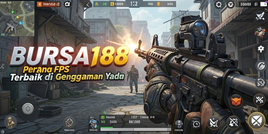Tangkapan layar BURSA188 menampilkan aksi mendebarkan dalam pertempuran FPS.