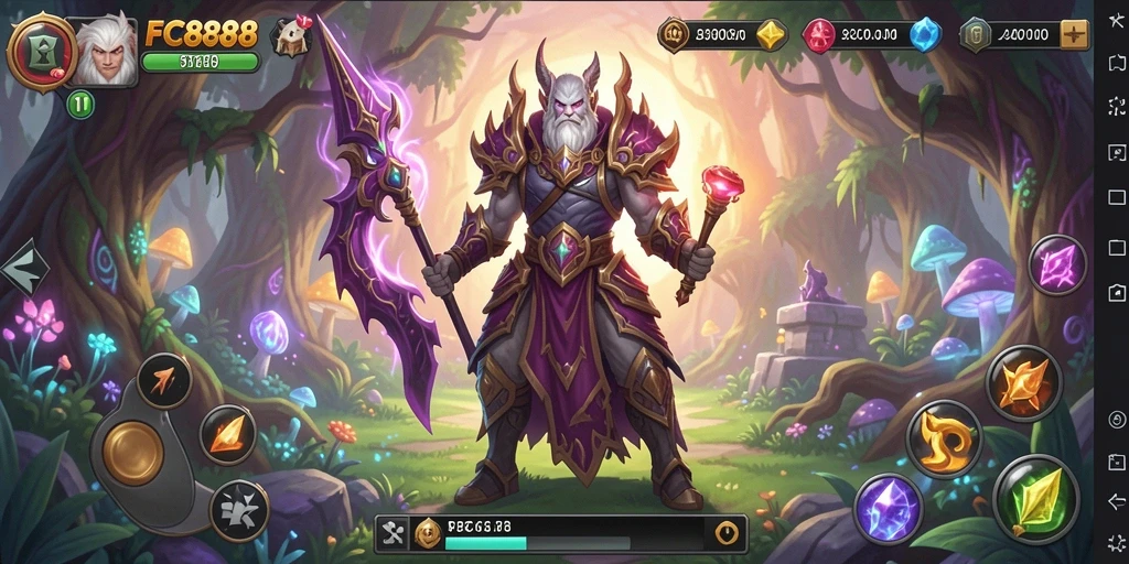 Tampilan gameplay FC888 dengan aksi petualangan yang mendebarkan.
