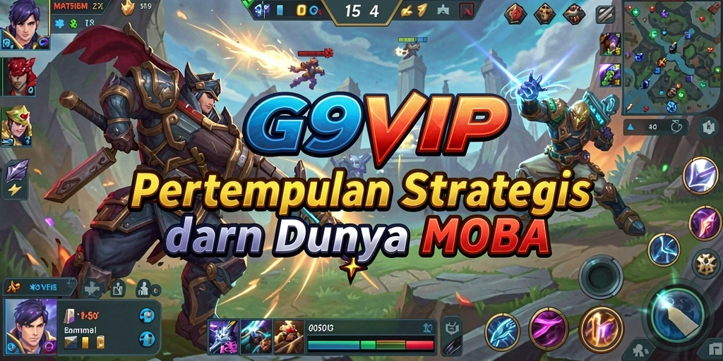 Tampilan gameplay G9VIP yang menegangkan dalam arena pertempuran.