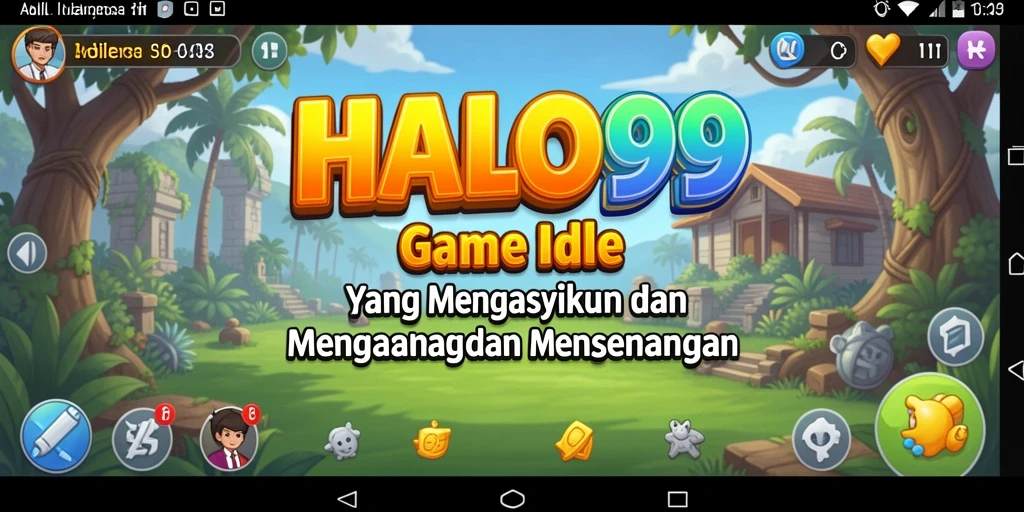 Screenshot gameplay <strong>HALO99</strong> menampilkan karakter yang sedang mengumpulkan sumber daya.
