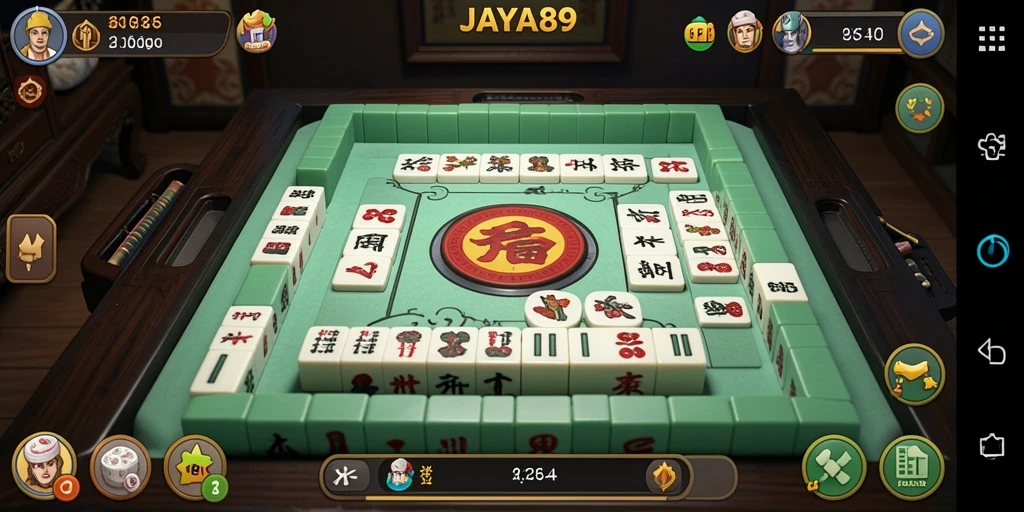 Screenshot gameplay JAYA89 dengan tampilan Mahjong yang menarik.