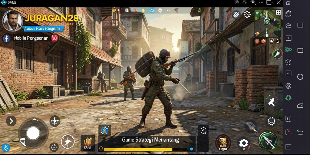 Tampilan gameplay JURAGAN28 yang strategis dan menantang.