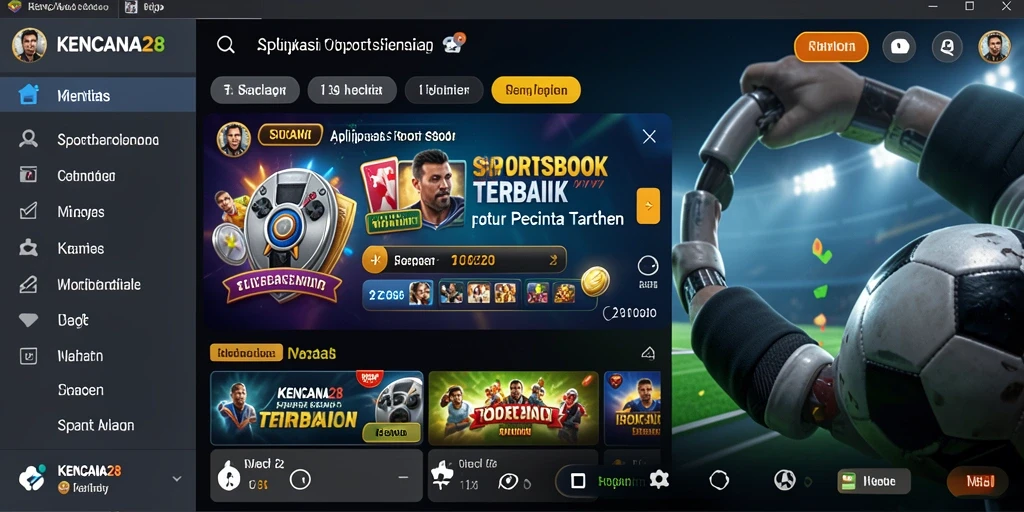 Screenshot KENCANA28 menampilkan antarmuka Sportsbook yang mudah digunakan.