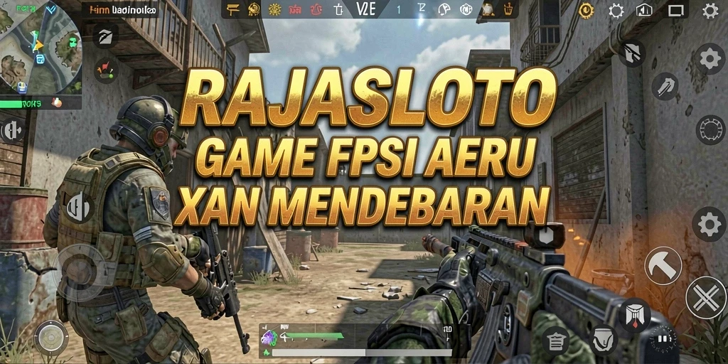 Tampilan gameplay mendebarkan dari RAJASLOTO dengan aksi FPS intens.