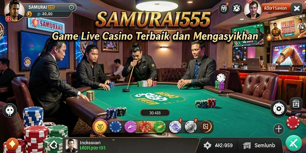 Tampilan menarik dari gameplay Live Casino di SAMURAI555.