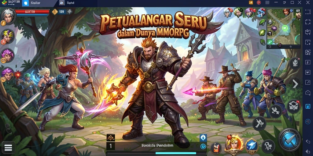 Tampilan gameplay <strong>SLOT138</strong> yang memukau dalam dunia MMORPG.