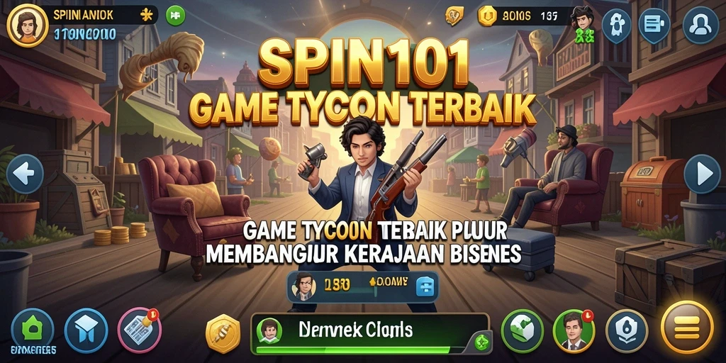 Tampilan gameplay SPIN101 yang menarik dan interaktif dalam membangun bisnis.