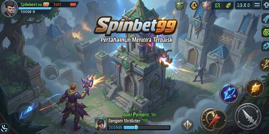 Tampilan strategi permainan SPINBET99 dalam genre Tower Defense.